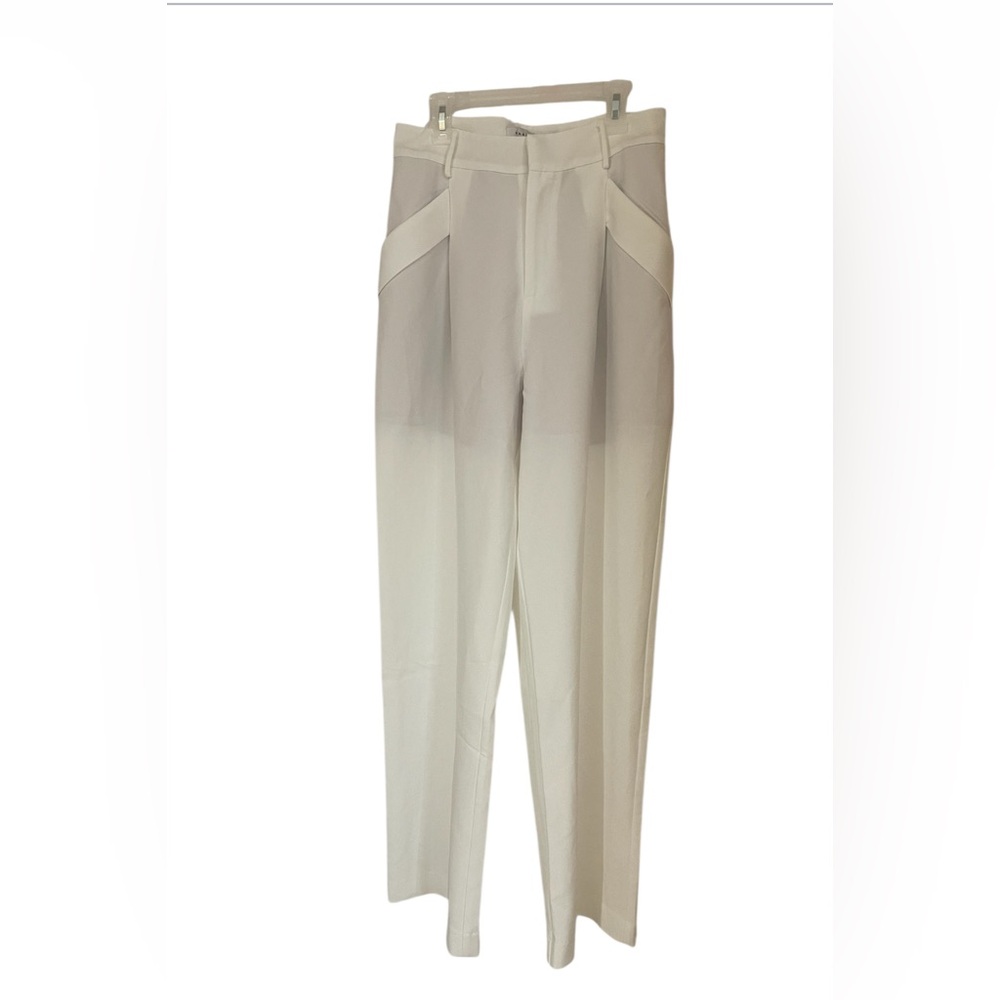 Endless Rose Women Wide Legs White Pants-Size Small Preowned